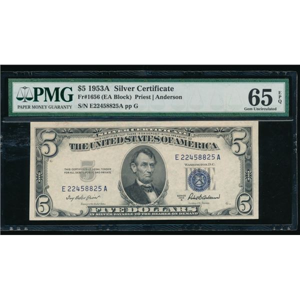 1953A $ Silver Certificate PMG 65EOQ