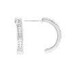 Image 2 : Plated Rhodium and Sterling Silver 0.25ctw Diamond Earrings