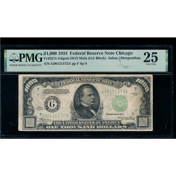 1934 $1000 Chicago FRN PMG 25