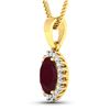 Image 2 : 14KT Yellow Gold 1.5ctw Ruby and Diamond Pendant