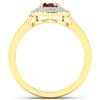 Image 4 : 14KT Yellow Gold 0.95ct Ruby and Diamond Ring