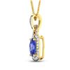 Image 3 : 14KT Yellow Gold 2.02ctw Tanzanite and Diamond Pendant