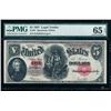 Image 1 : 1907 $5 Legal Tender Note PMG 65EPQ