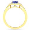 Image 4 : 14KT Yellow Gold 1.41ctw Tanzanite and Diamond Ring