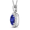 Image 2 : 14KT White Gold 2.5ctw Tanzanite and Diamond Pendant