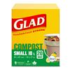 Image 1 : NEW 20 BAGS GLAD COMPOST SMALL 10L
