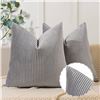Image 1 : NEW YCOLL PILLOW COVERS 18X18SET OF 4 GRAY