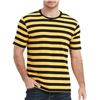 Image 1 : NEW MENS T-SHIRT CASUAL COTTON BLACK YELLOW LARGE