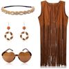 Image 1 : NEW 5 PIECES HIPPIE COSTUME SET FOR WOMEN LARGE