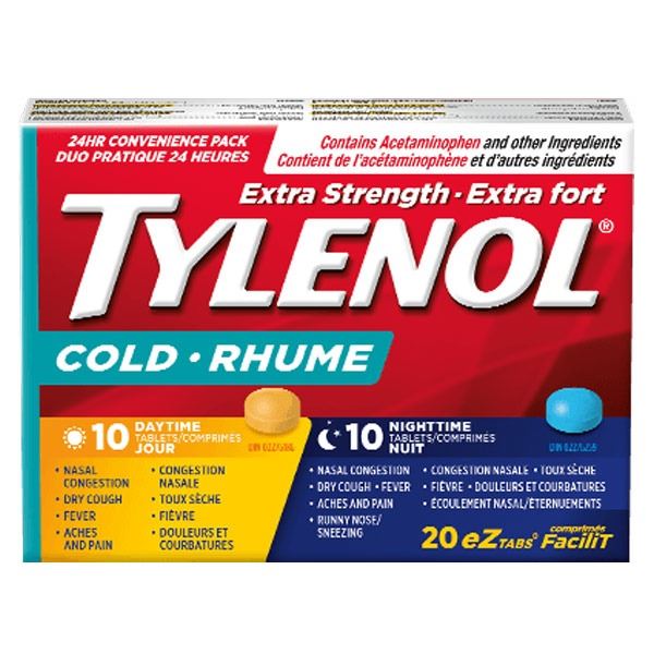 NEW 4 X 40 TABS TYLENOL EXTRA STRENGTH COLD