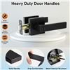 Image 2 : AIKKIL 8 PACK OF BLACK DOOR HANDLE DOOR LEVER KITS