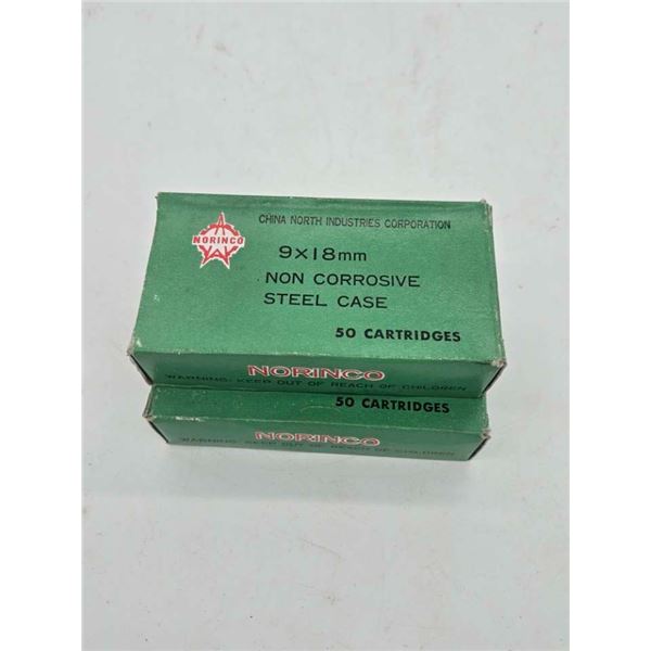 2 full boxes 9x18mm ammo