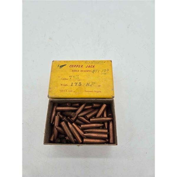 7mm 175 grain hollow point projectiles
