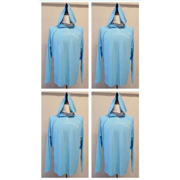Qty 4 Men's Size S Columbia Omni-Freeze Terminal Deflector Zero Blue Hoodies
