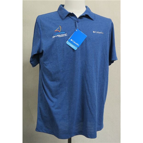 Men's Size XXL Columbia Silver Ridge Blue Polo Shirt