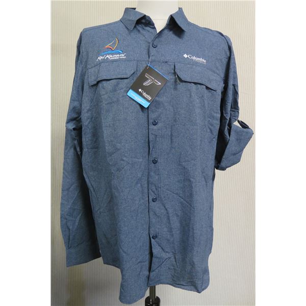 Men's Size M Columbia Irico Gray L/S Shirt