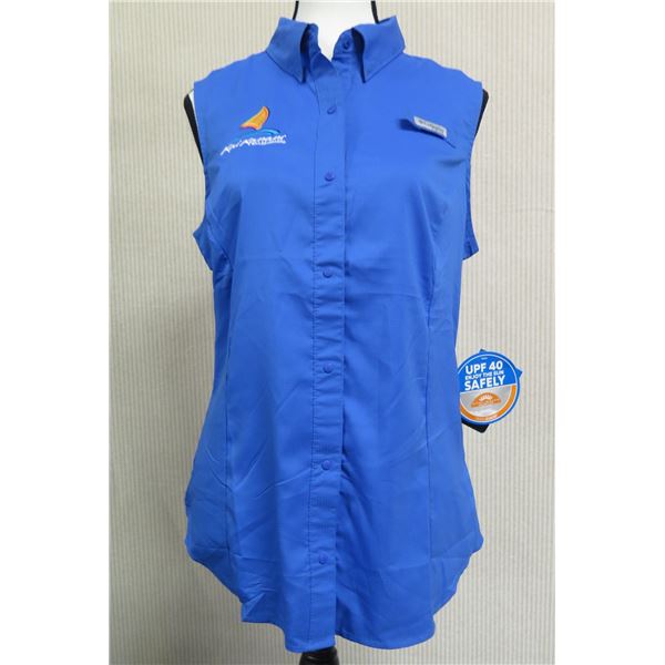 Women's Size XS Columbia Tamiami Sleeveless Blue Shirt