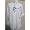 Image 1 : Men's Size M Columbia Terminal Zero L/S White Woven Shirt (retail $100)