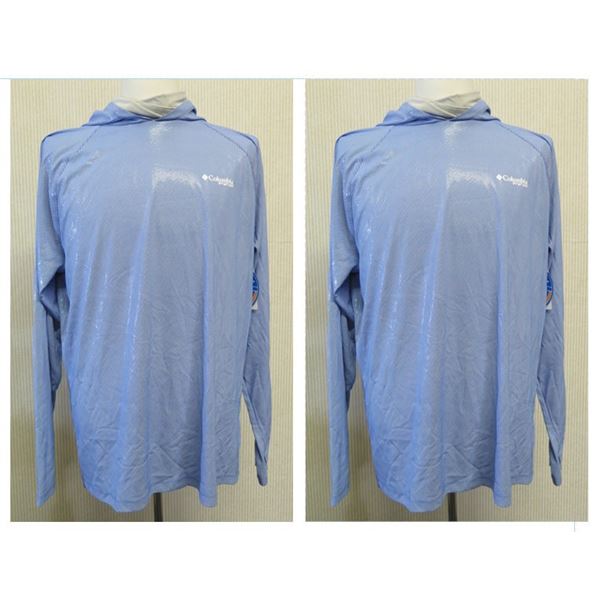 Qty 2 Men's Size M Columbia Terminal Deflector Zero Vivid Blue Hoodies