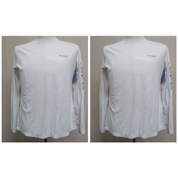 Qty 2 Women's Size M Columbia Tidal Sun Deflector White Shirts SPF 50