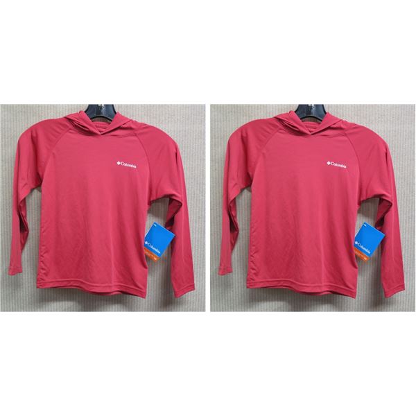 Qty 2 Youth Size XS Columbia Terminal Tackle Pink Hoodies