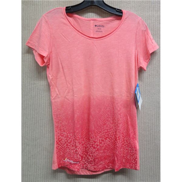 Women's Size XS Columbia Horizon Scoop Neck Pink Tee