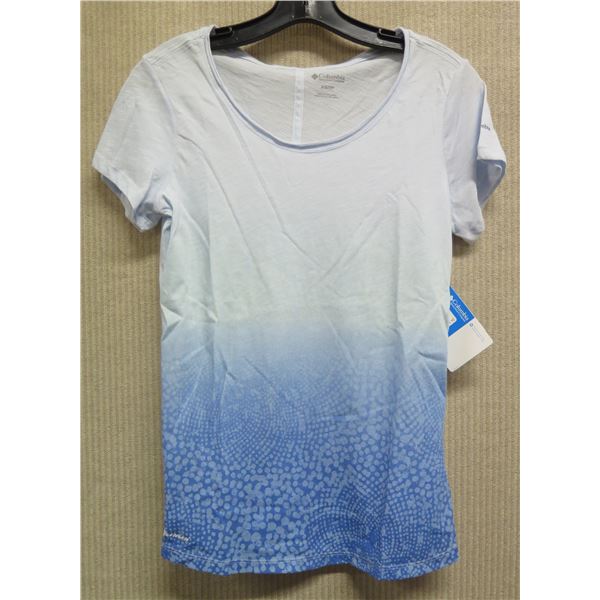 Women's Size XS Columbia Horizon Scoop Neck Blue Tee