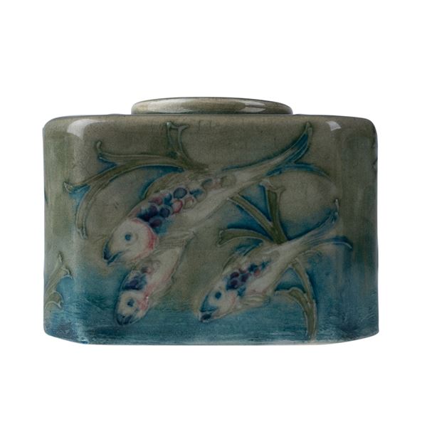 William Moorcroft Inkwell, Rare Fish