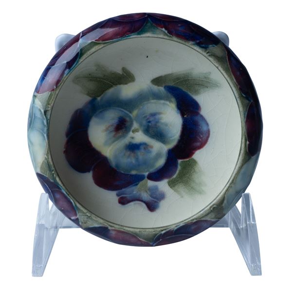 William Moorcroft Pottery Pansy Dish