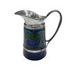 Image 1 : Moorcroft Pottery and Metal Pitcher, Moonlit Blue