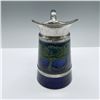Image 3 : Moorcroft Pottery and Metal Pitcher, Moonlit Blue