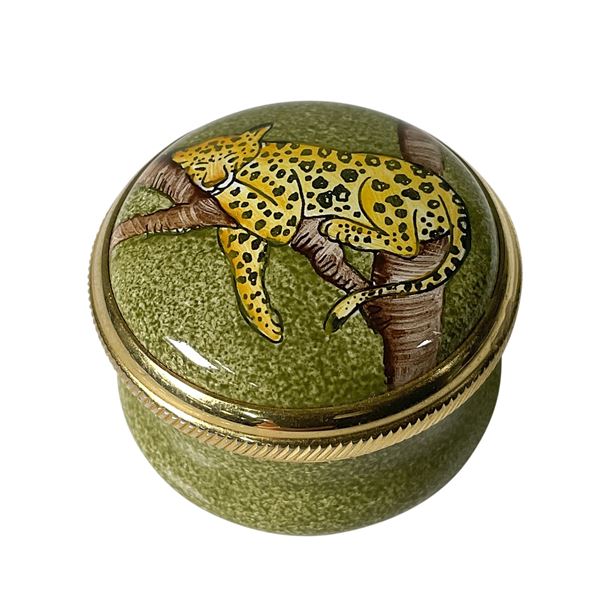 Moorcroft Enamels Cheetah Treasure Box