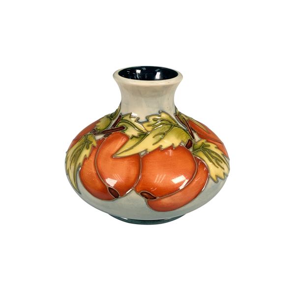 Moorcroft Peach Pattern Art Pottery Vase