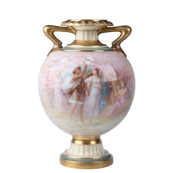 Doulton Burslem George White Double-Handled Vase