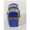 Image 2 : Limoges France Keepsake Box, Cobalt Victorian Floral Style