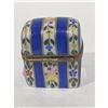 Image 3 : Limoges France Keepsake Box, Cobalt Victorian Floral Style