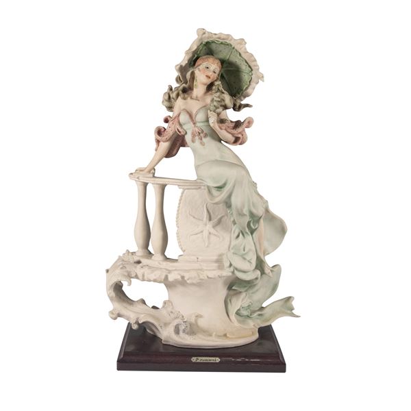 Florence with Capodimonte Figurine, Lady With Umbrella