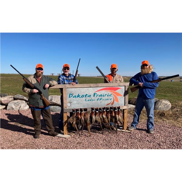 South Dakota Pheasant Hunt “ 4 People for 1 Day, 2 Nights Donated by Dakota Prairie Lodge a