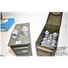 Image 1 : Two metal ammo boxes w/ 33 lead molds
