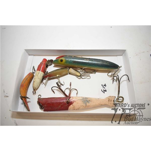 Five vintage fishing lures