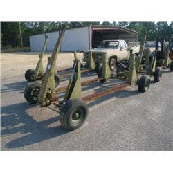 (4) DOLLY SET, REUSABLE CONTAINER TRANSPORTER, (APPROX 13' X 7' X 4' EA).