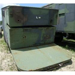 M4 EXPANSIBLE VAN TRUCK BODY SEMITRAILER 17 FOOT, FIFTH WHEEL UPPER PLATE W/ KINGPIN, DOOR CONFIGURA