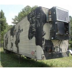 REFRIGERATION SEMI-TRAILER VAN, LEFT DOOR REMOVED LOCATED ON FLOOR INSIDE VAN, MFG-UTILITY, MDL-VS2R