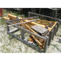 (1) PORTABLE TRESTLE HOIST, MDL-H90S21X, SN-66441-06, STEEL CONSTRUCTION, CALDWELL 2 TON CAPACITY, H