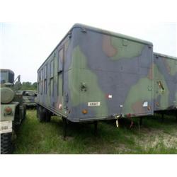 M146 VAN SEMITRAILER, 6 TON, 2 WHEEL, M46 SOUTHWEST TRUCK BODY, FIFTH WHEEL UPPER PLATE W/ KINGPIN, 