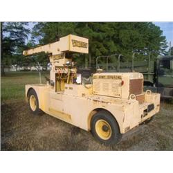 PETTIBONE CORP, MDL: 10FM, SN: 3547, GASOLINE WAREHOUSE TRUCK CRANE, 10 K CAPACITY, MFD 1971, 1899.