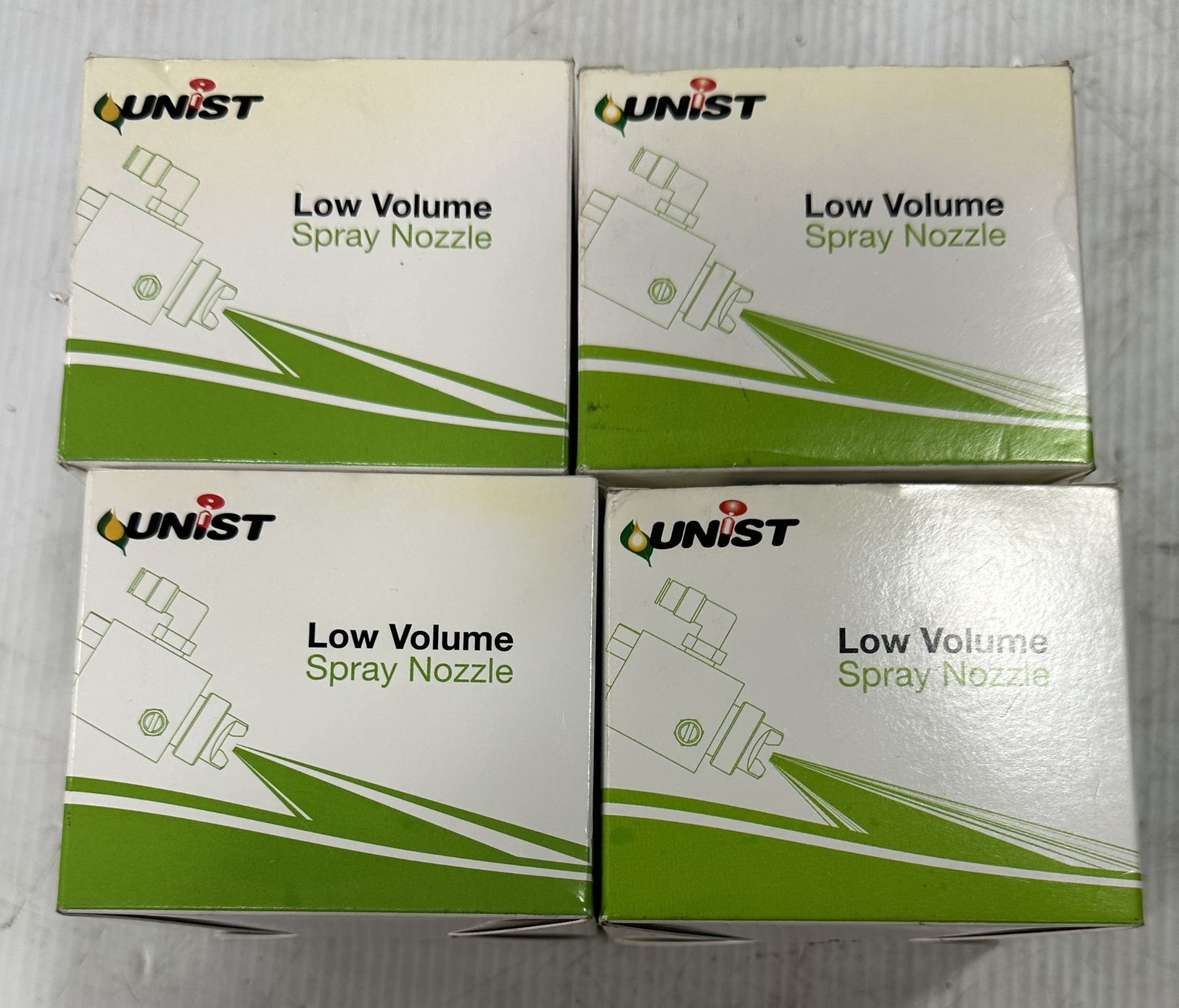 Unist Inject Lot of (4) Misc. Unist Low Volume Spray Nozzles