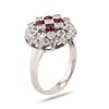 Image 3 : 0.70 ctw Diamond and 0.66 ctw Ruby Platinum Ring