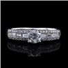 Image 1 : 0.53 ctw SI2 CLARITY CENTER Diamond 18K White Gold Uniity Ring (1.01 ctw Diamond