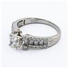 Image 1 : 0.75 ctw H COLOR CENTER Diamond Platinum Ring (1.37 ctw Diamonds)